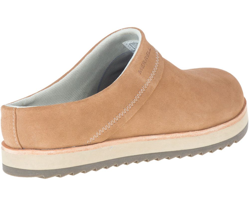Merrell Barefoot Sko Dame - Juno Clog Suede - Khaki - YGL708416